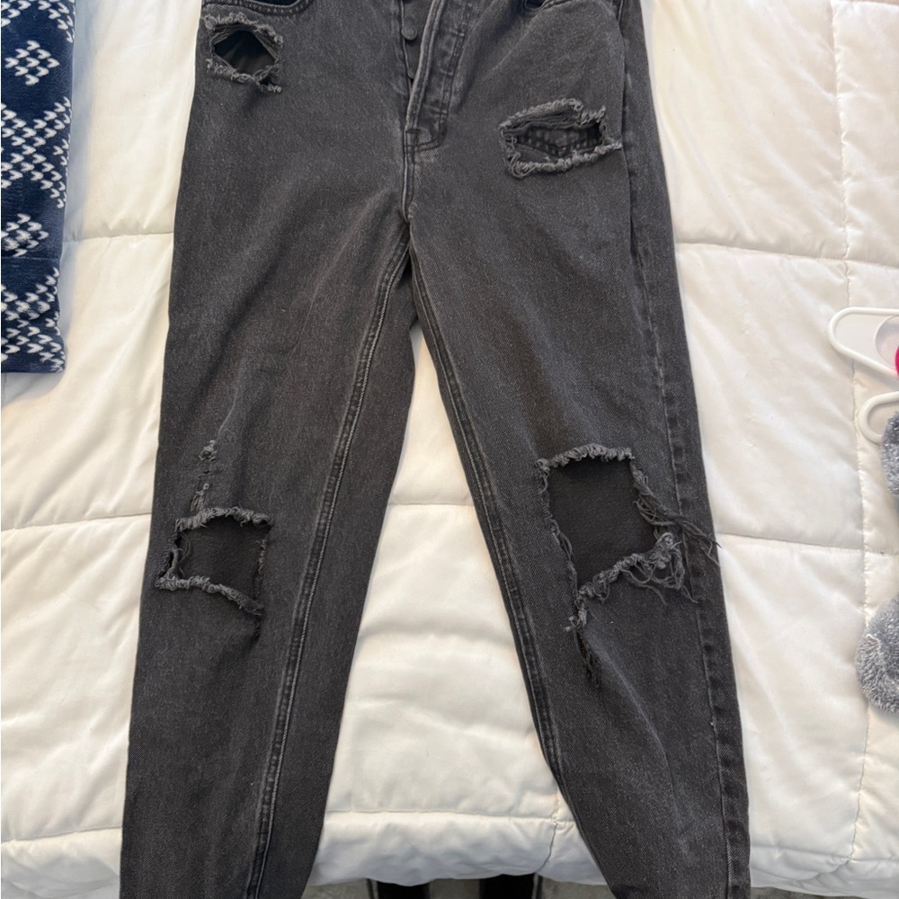 PacSun Charcoal Distressed Skinny Jeans